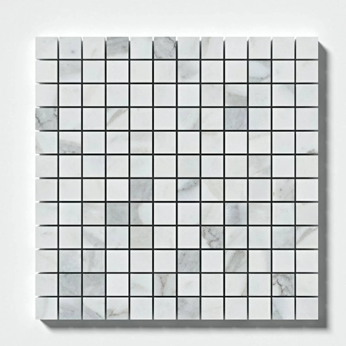 Calacatta Gold Modena 12"x12" Polished 1"x1" Marble Mosaic Tile