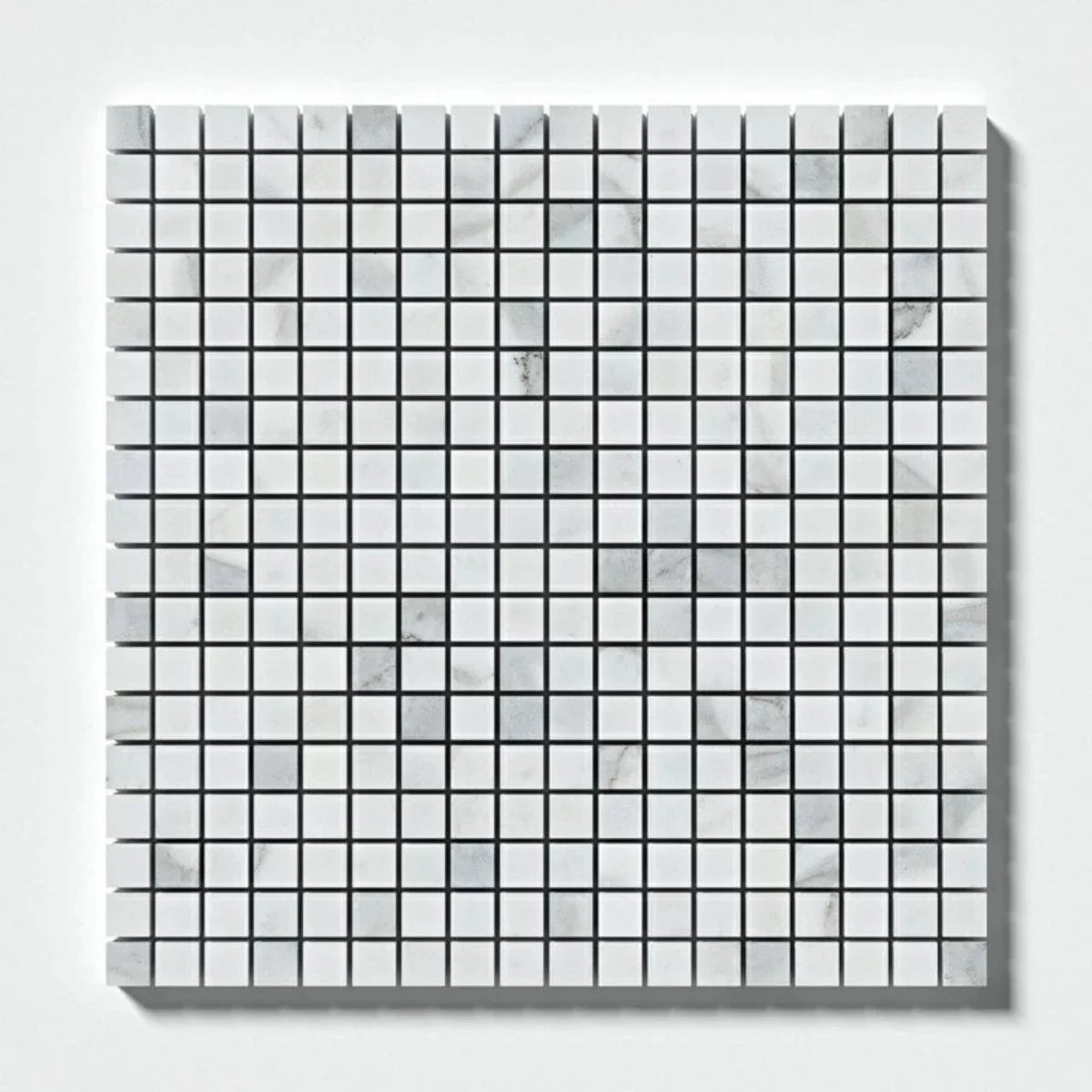Calacatta Gold Modena 12"x12" Polished Marble 5/8"x5/8" Mosaic Tile