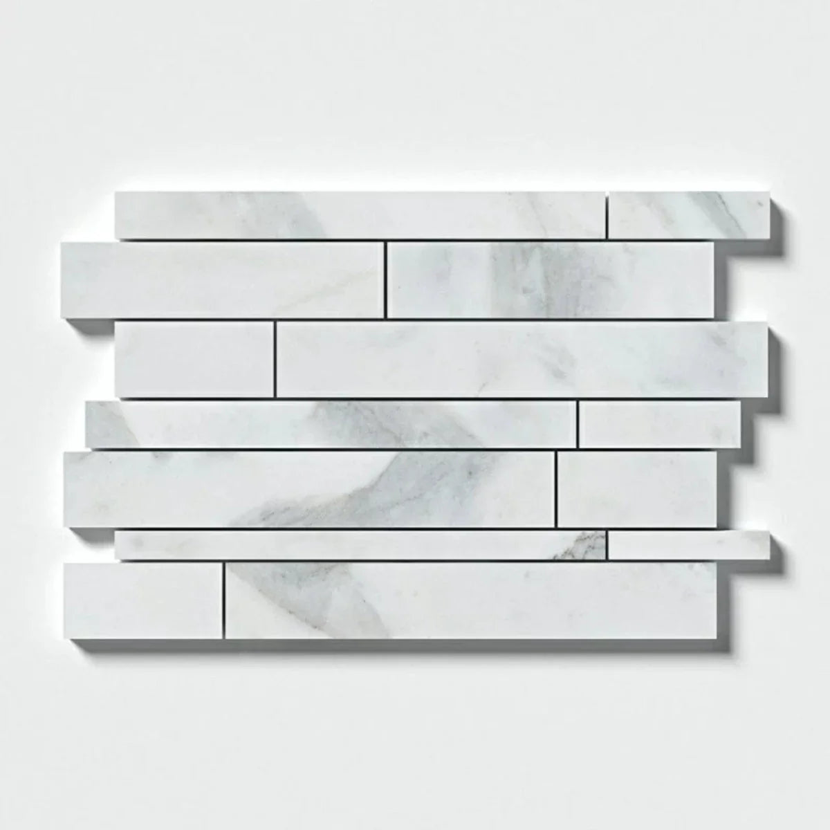 Calacatta Gold Modena 11"x17" Polished Slides Marble Mosaic Tile