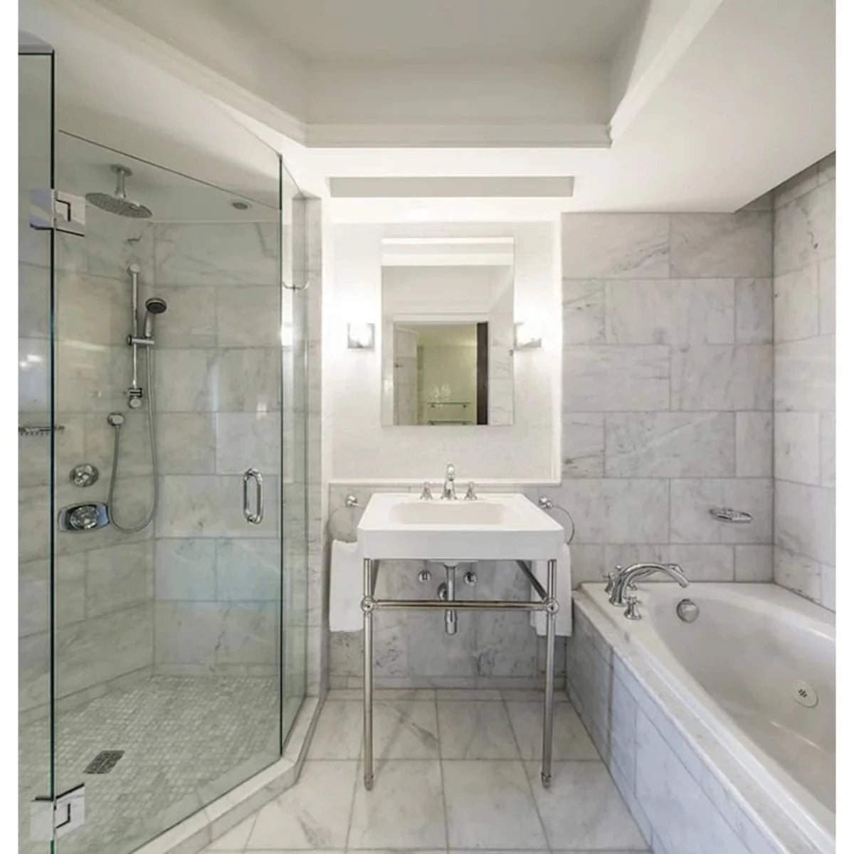 Calacatta Gold 12"x12" Polished Marble 1"x1" Mosaic Tile