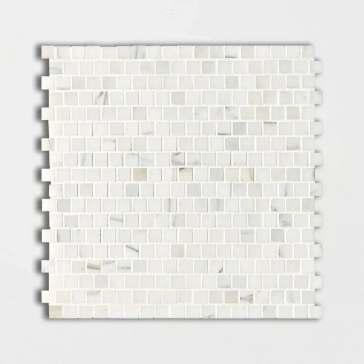 Calacatta Gold 12"x12" Polished Marble 5/8"x5/8" Mosaic Tile