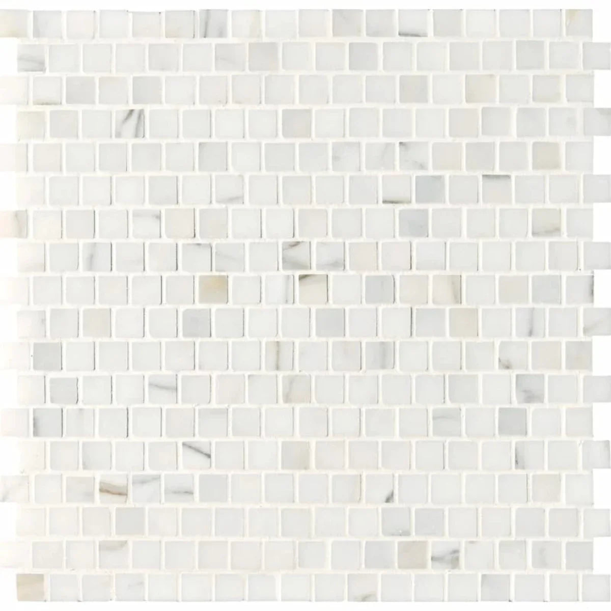 Calacatta Gold 12"x12" Honed Offset Marble 5/8"x5/8" Mosaic Tile
