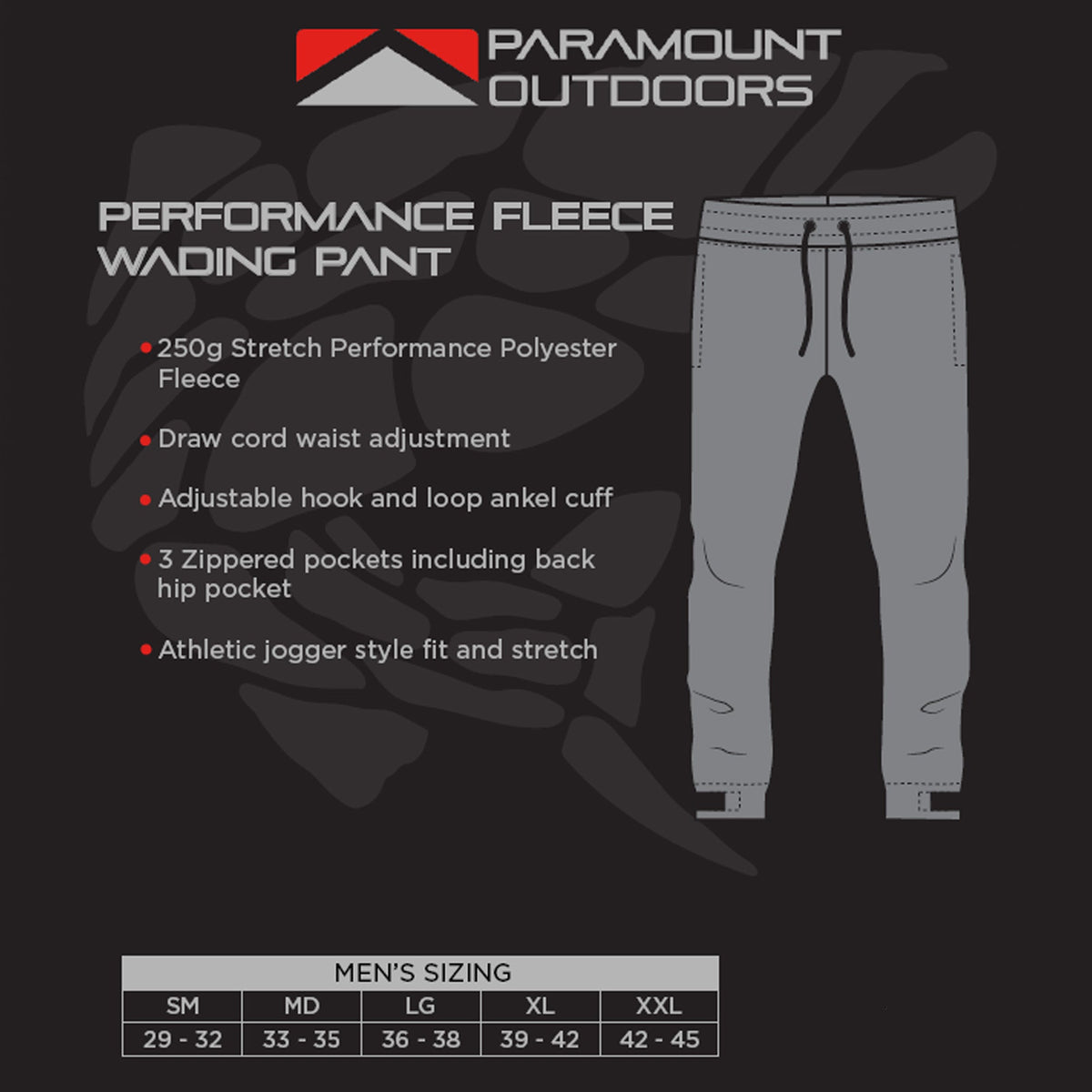 Pantalón deportivo de vadeo de polar Whetstone Performance