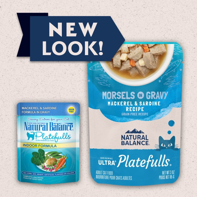 Natural Balance Platefulls Gato - Salmón y Sardinas de interior (85g)