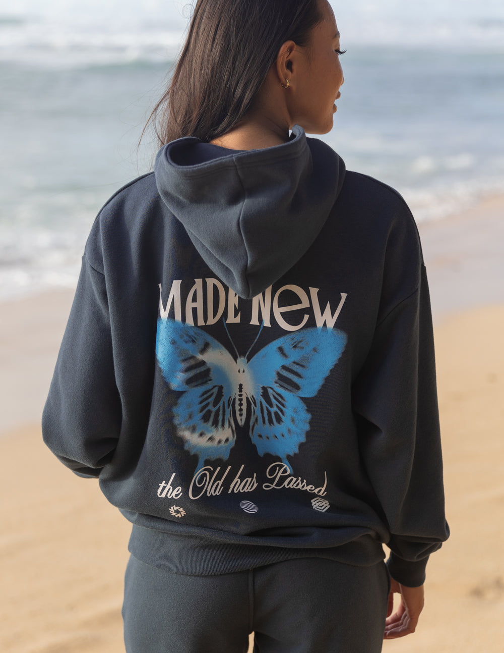 Sudadera unisex con capucha de mariposa hecha a medida