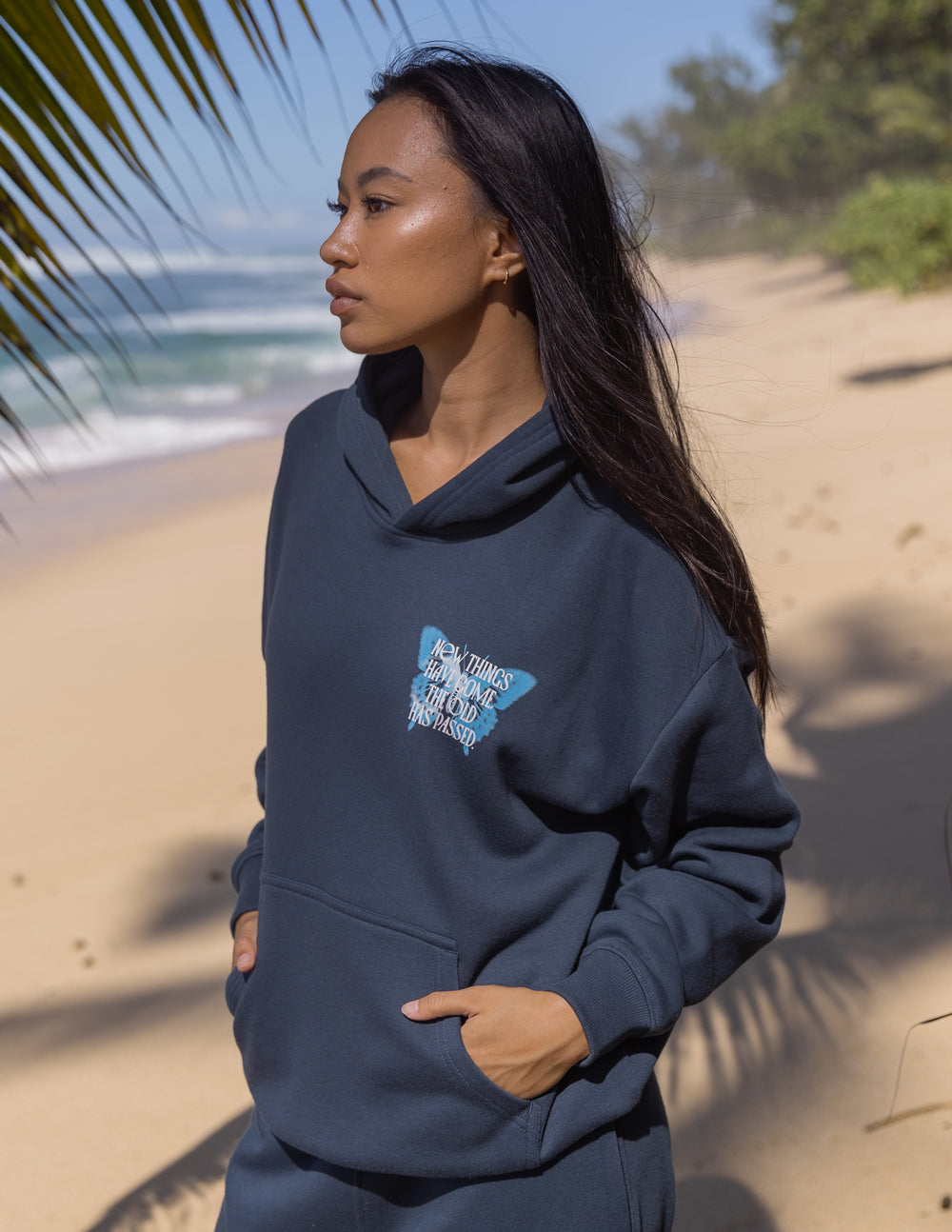 Sudadera unisex con capucha de mariposa hecha a medida