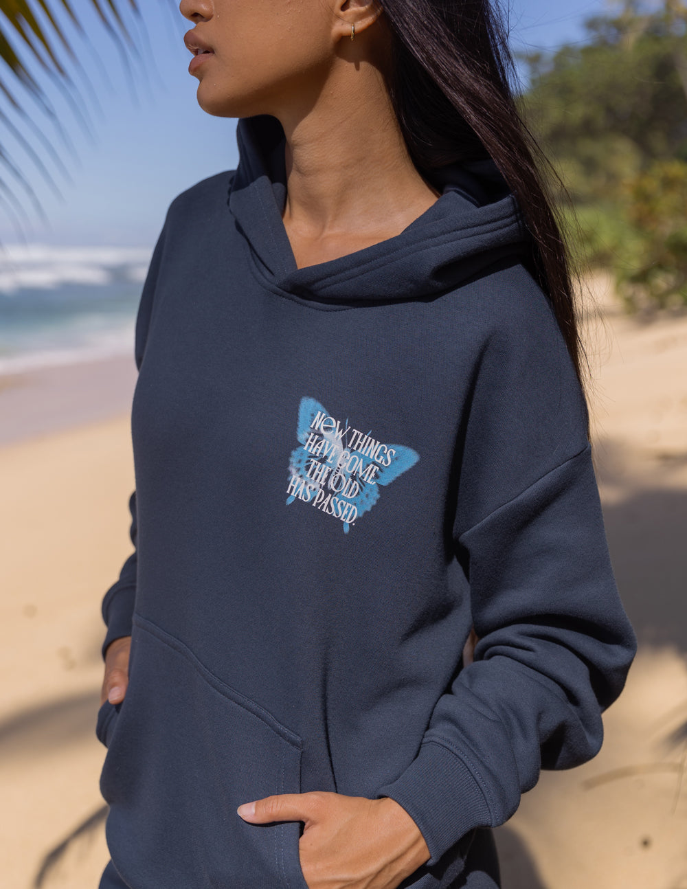 Sudadera unisex con capucha de mariposa hecha a medida