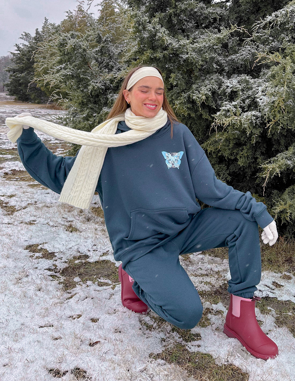 Sudadera unisex con capucha de mariposa hecha a medida