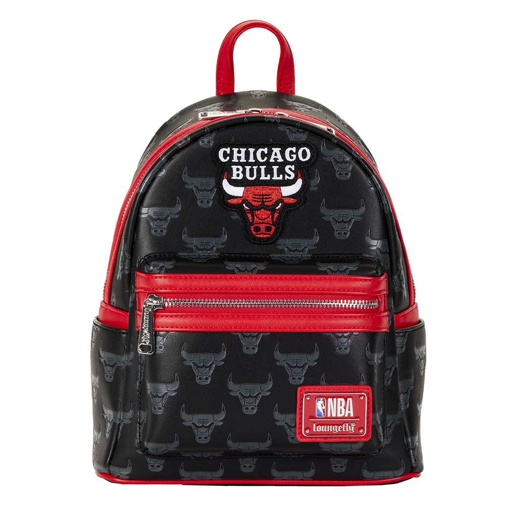 Loungefly: Mini mochila con el logotipo grabado de los Chicago Bulls de la NBA