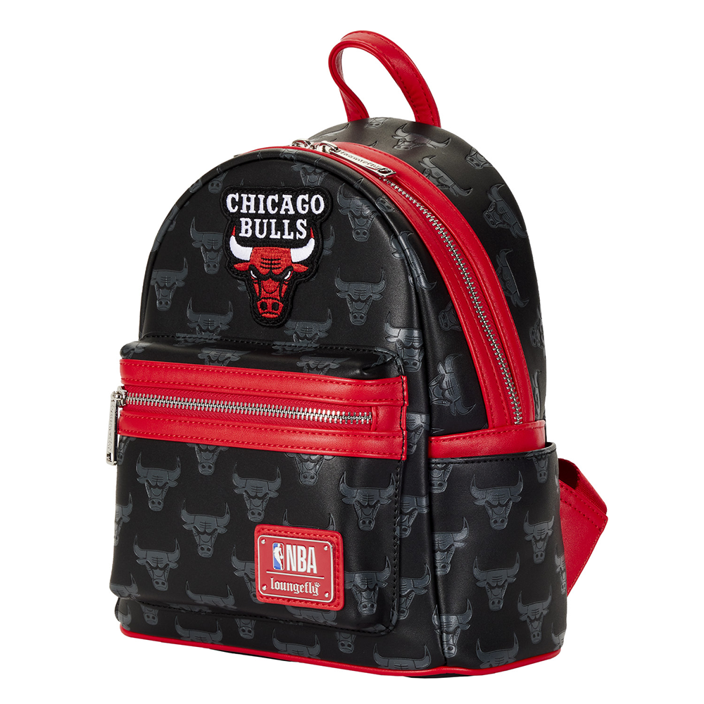 Loungefly: Mini mochila con el logotipo grabado de los Chicago Bulls de la NBA