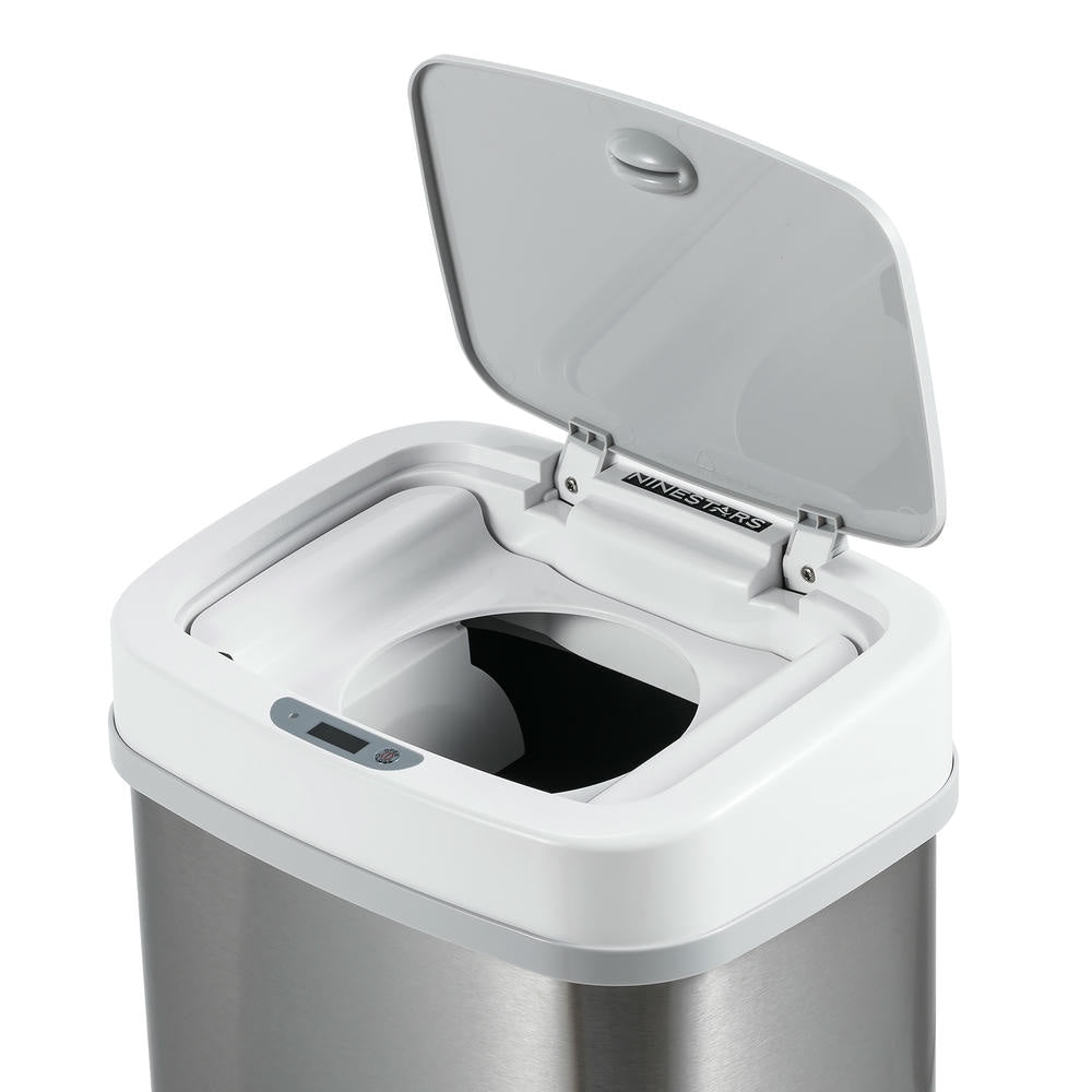 Basurero con sensor de movimiento infrarrojo Odor Shield de 4 galones para dormitorio y oficina | NPT-15-1WH | NPT-16-1