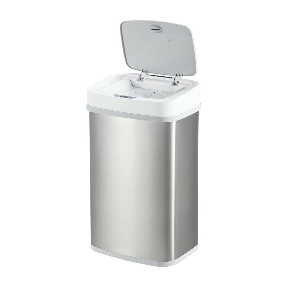Basurero con sensor de movimiento infrarrojo Odor Shield de 4 galones para dormitorio y oficina | NPT-15-1WH | NPT-16-1
