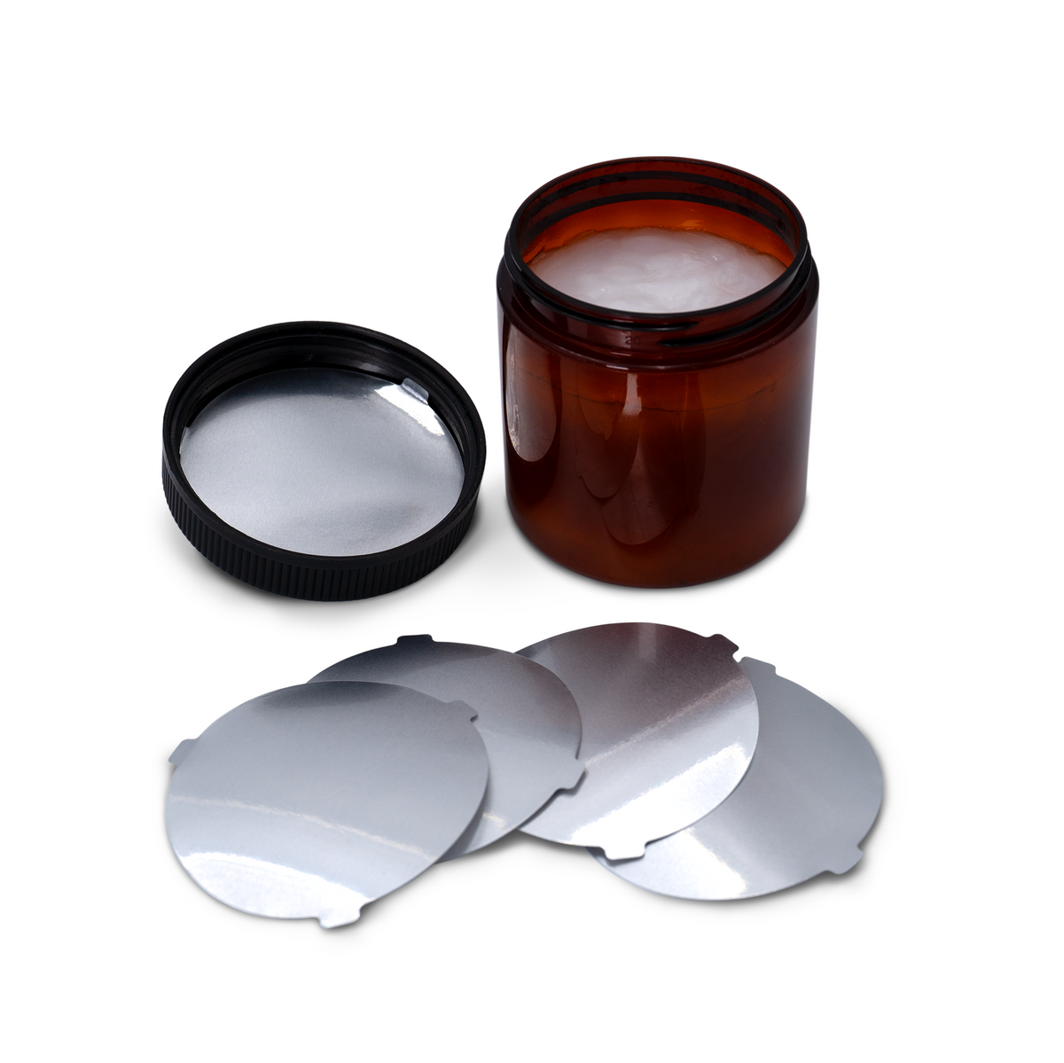 Revestimientos de inducción de una pieza con lengüetas para PE/PP – Paquete de 500 - 32,3mm