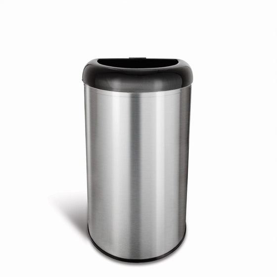 Semi-Round Open Top Trash Can 13 Gallon, Black/Blue/Red | OTT-50-19