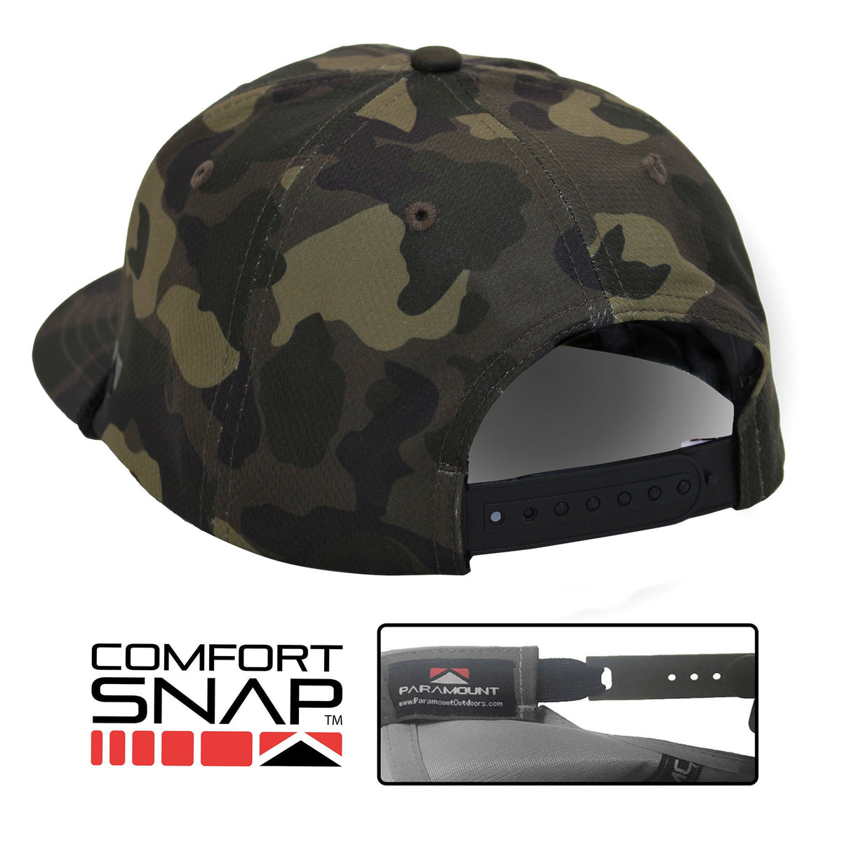 Gorra de cuerda de rendimiento Black Lab sobre camuflaje oscuro de la vieja escuela