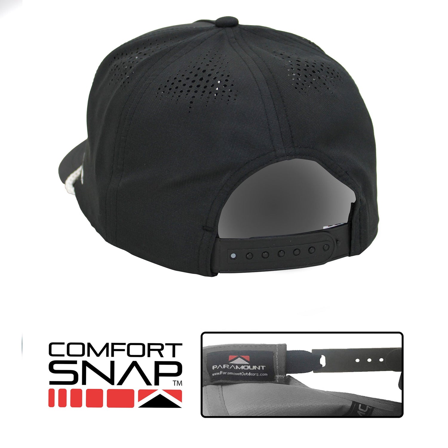 Gorra de cuerda de rendimiento Pintail negra