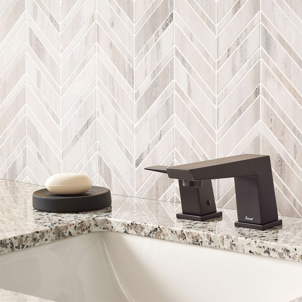 Palisandro Chevron Marble Mesh-Mounted Mosaic Tile 12"x12" Polished - MSI Collection