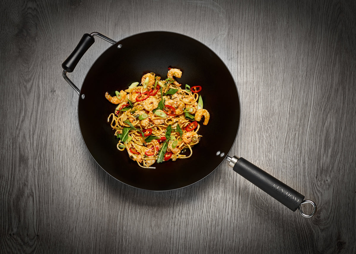 Wok antiadherente de acero al carbono Ken Hom Excellence, 12 pulgadas
