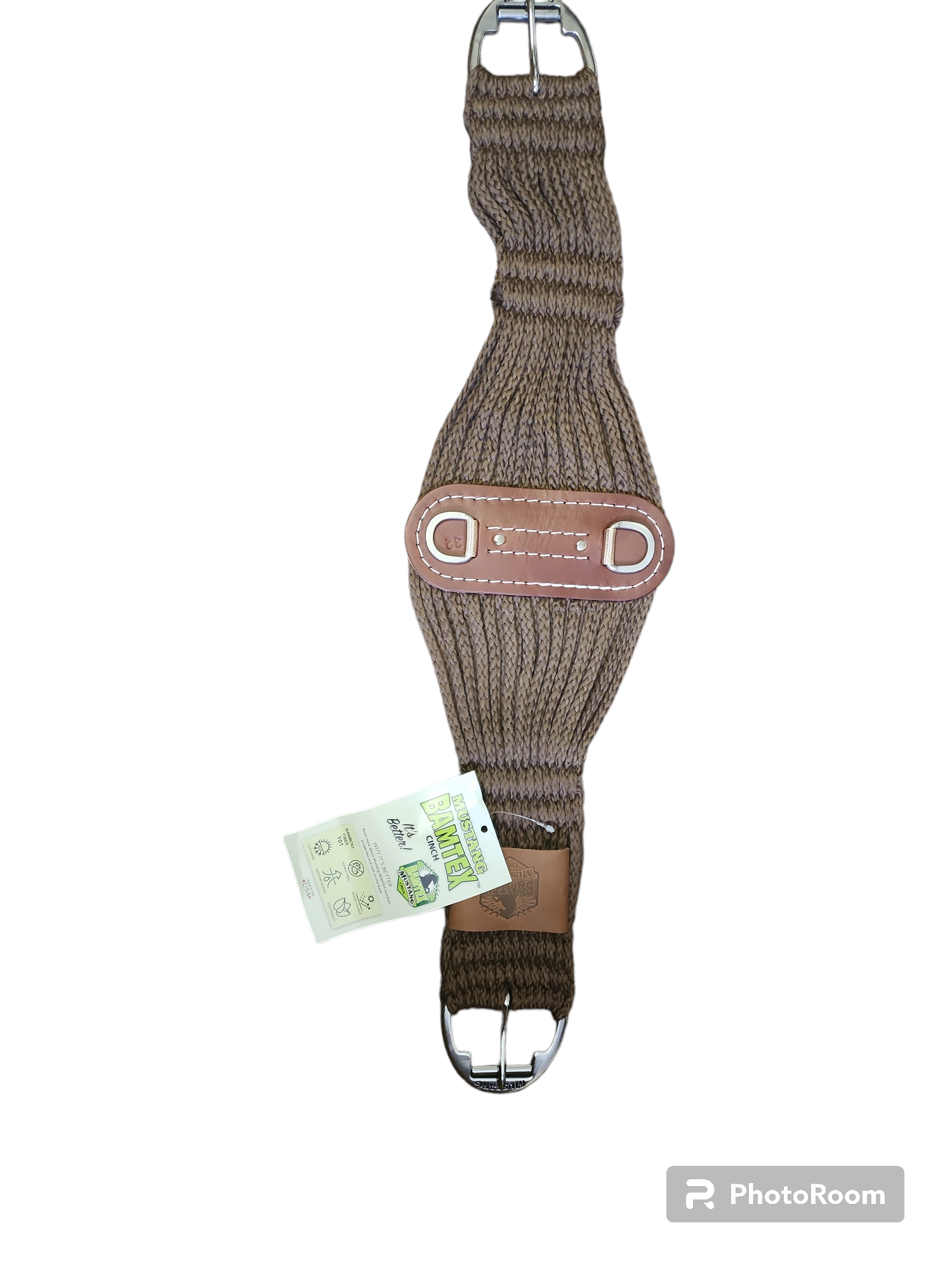 Bamboo Pro-Roller Roper Cinch - Brown - 30"