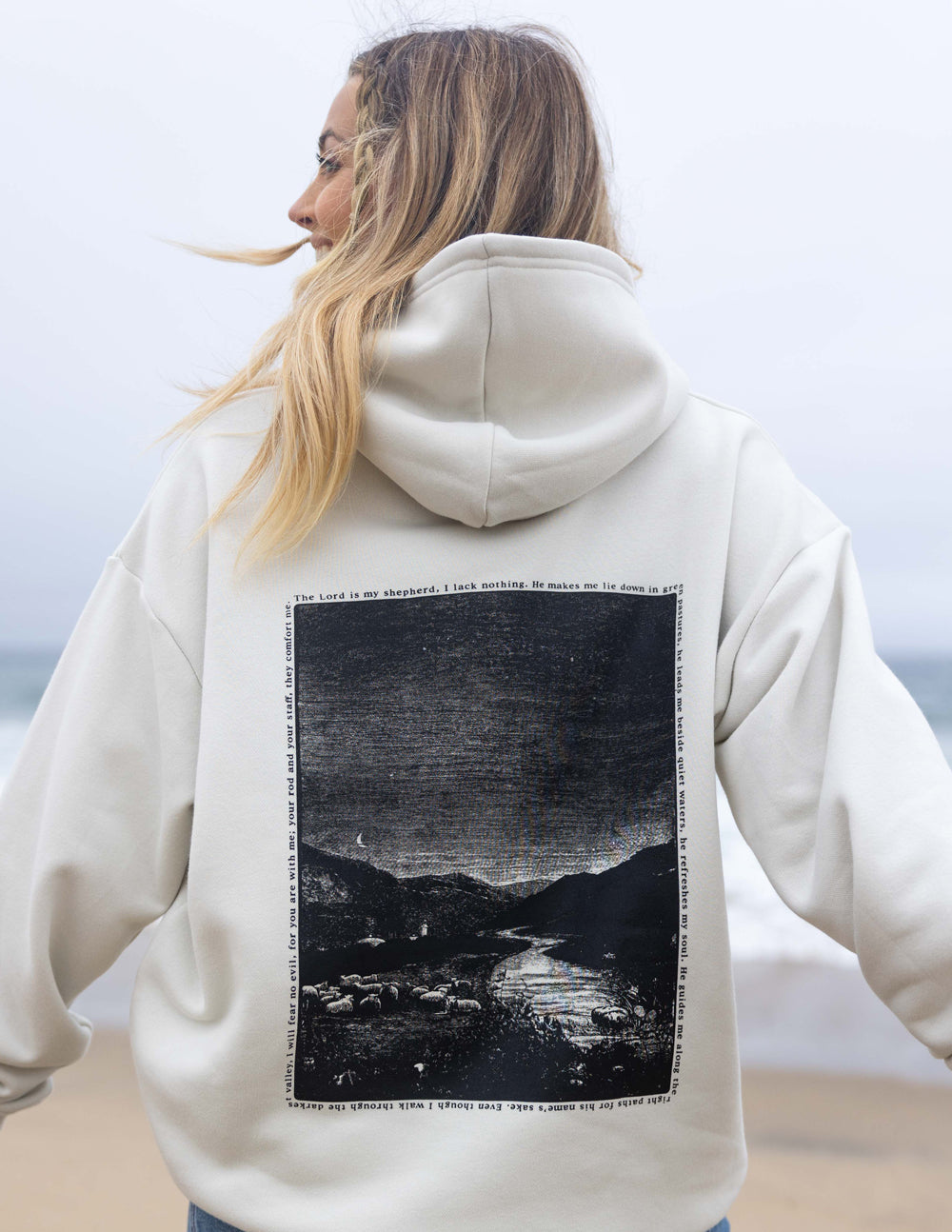 Sudadera unisex con capucha del Salmo 23