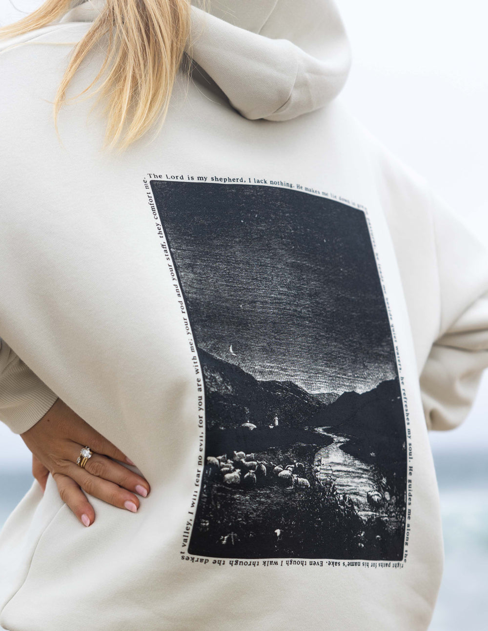 Sudadera unisex con capucha del Salmo 23