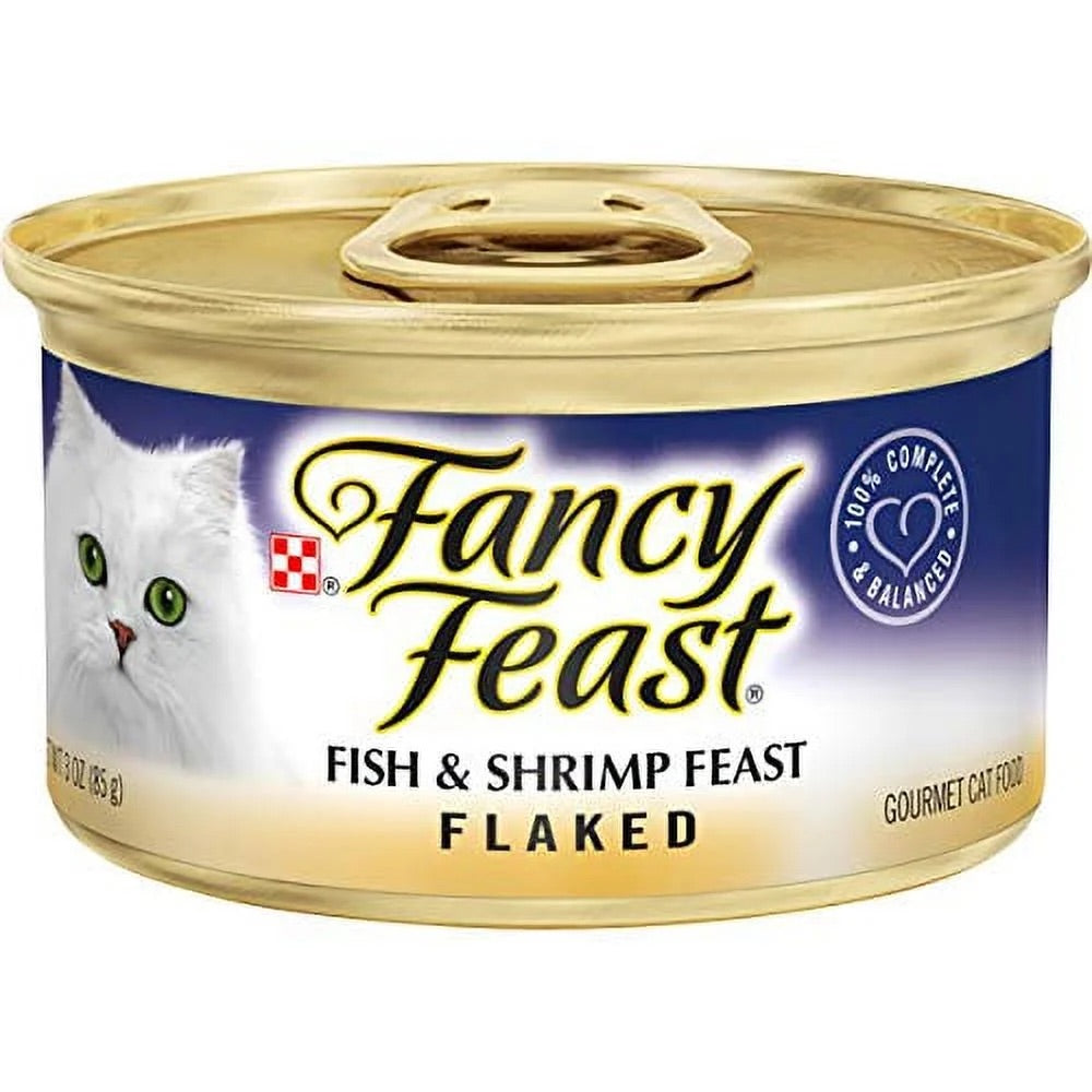 Fancy Feast Pescado y Camarones en Hojuelas (85g)