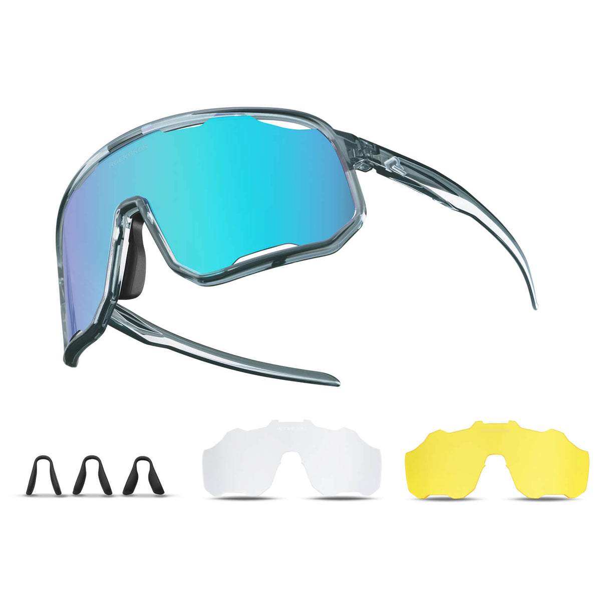 Gafas de sol polarizadas ROCKBROS UV400, transparentes, para ciclismo, resistentes al viento, con montura TR90