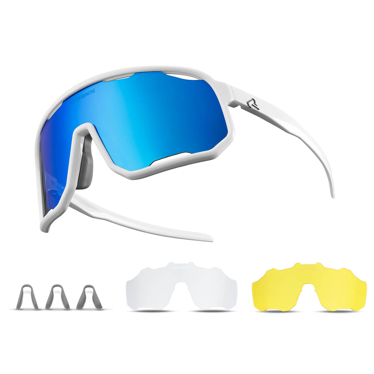 Gafas de sol polarizadas ROCKBROS UV400, transparentes, para ciclismo, resistentes al viento, con montura TR90