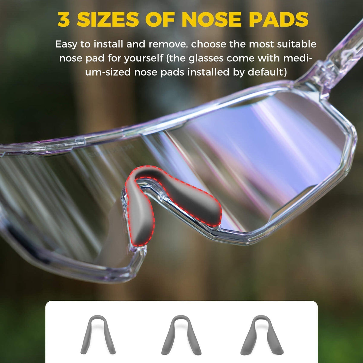 Gafas de sol polarizadas ROCKBROS UV400, transparentes, para ciclismo, resistentes al viento, con montura TR90