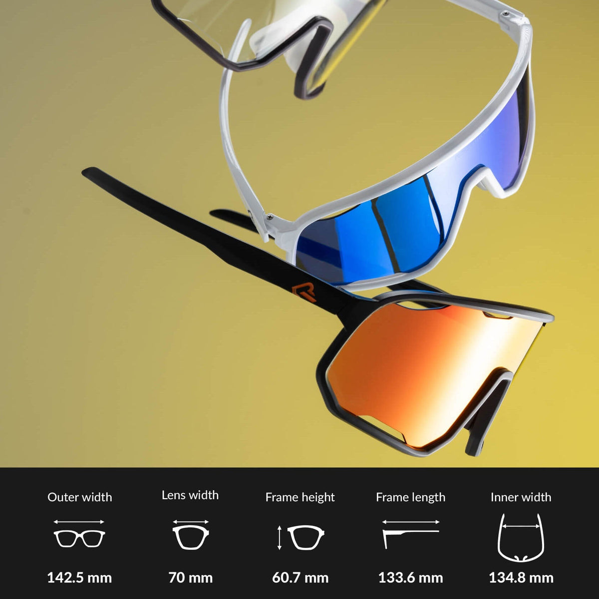 Gafas de sol polarizadas ROCKBROS UV400, transparentes, para ciclismo, resistentes al viento, con montura TR90
