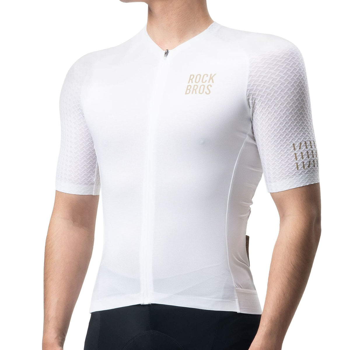 Maillot ciclista de manga corta ROCKBROS para hombre con estampado de rombos