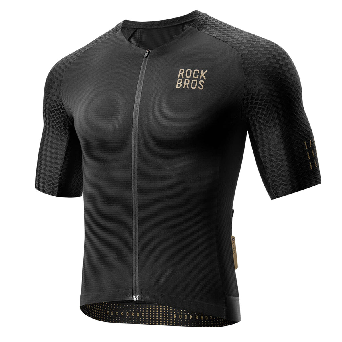 Maillot ciclista de manga corta ROCKBROS para hombre con estampado de rombos