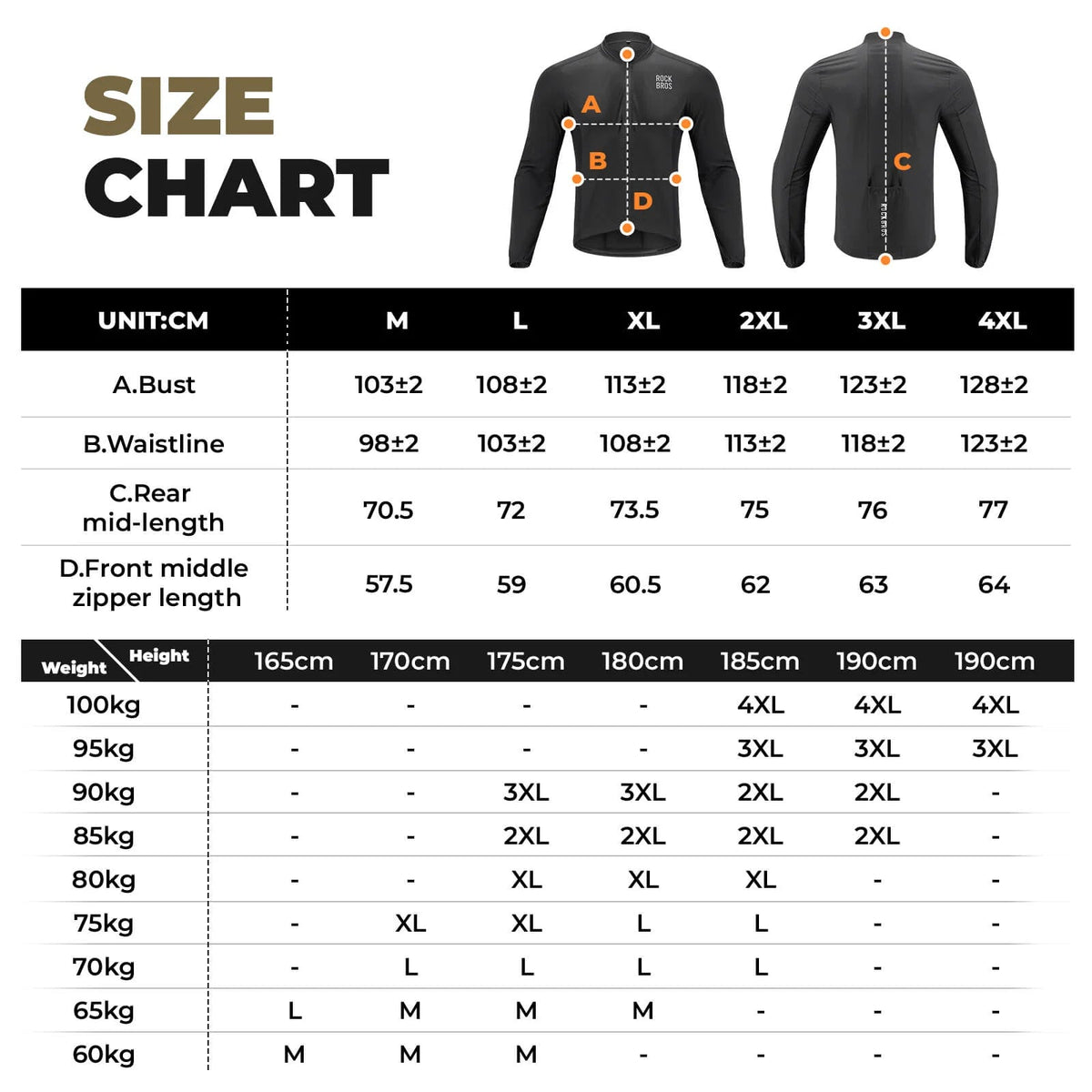 Chaqueta cortavientos de ciclismo plegable de manga larga