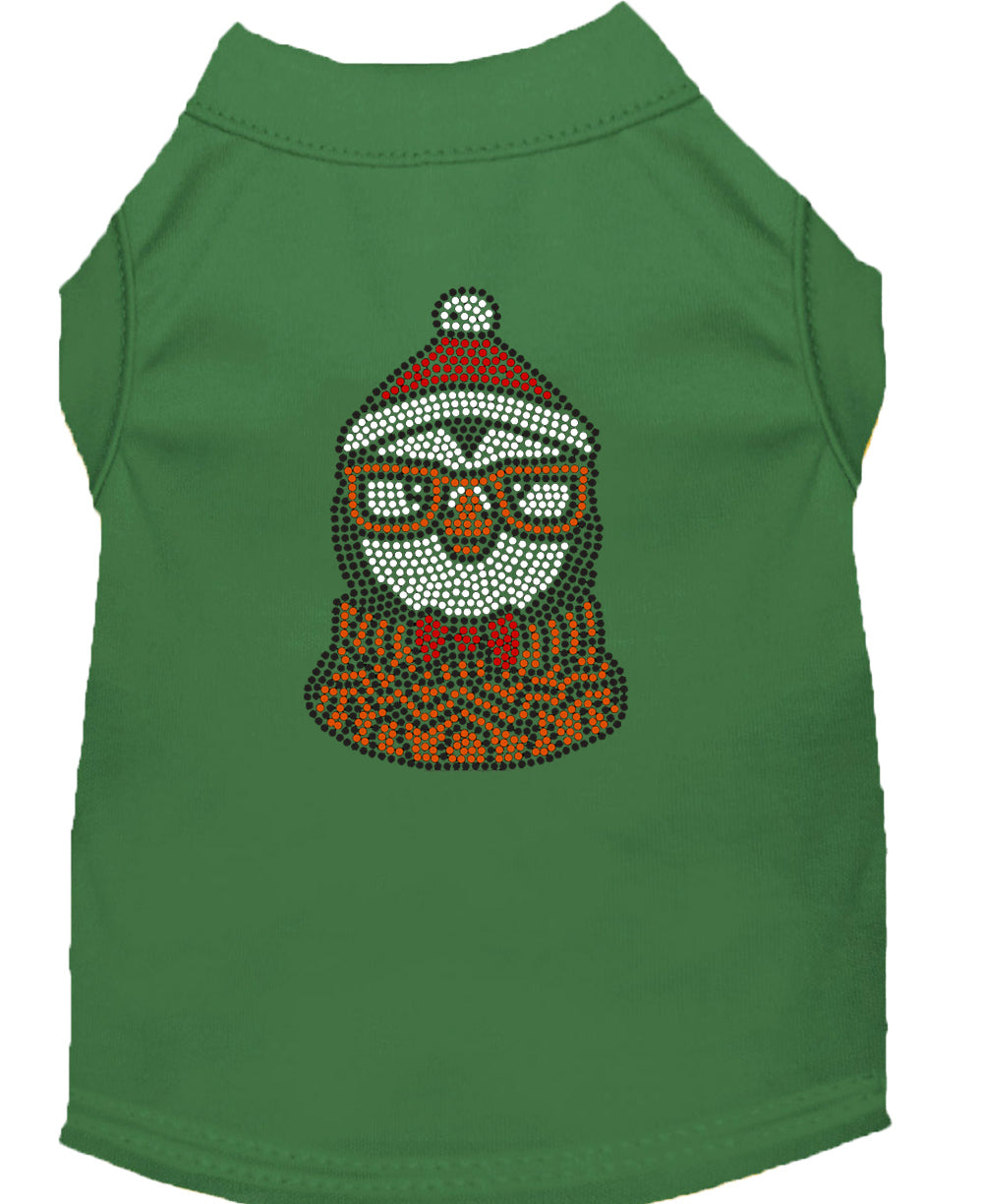 Camiseta navideña con diamantes de imitación para perro y gato, "Pingüino Hipster"
