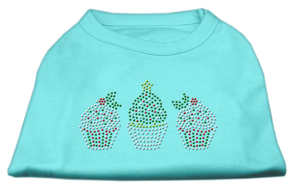 Camiseta navideña para perro y gato con diamantes de imitación, "Cupcakes navideños"