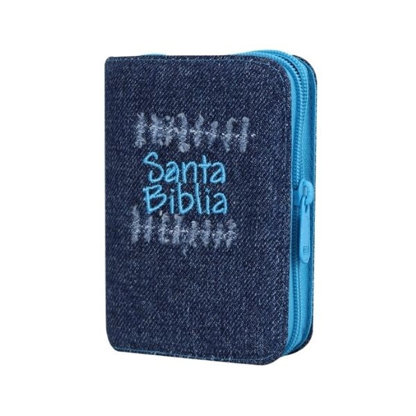 BIBLIA JEAN | MINI BOLSILLO | CIERRE AZUL