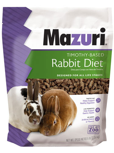 ALIMENTO PARA CONEJO MAZURI TIMOTHY 5LB