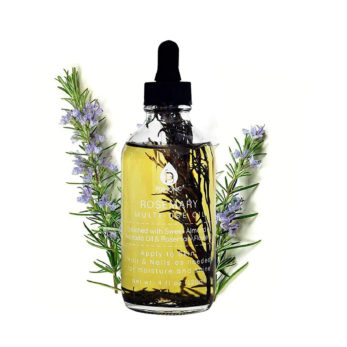 Aceites corporales multiusos de flor de romero, 4 oz 