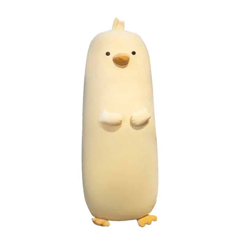 Peluches de almohada de pollito largo