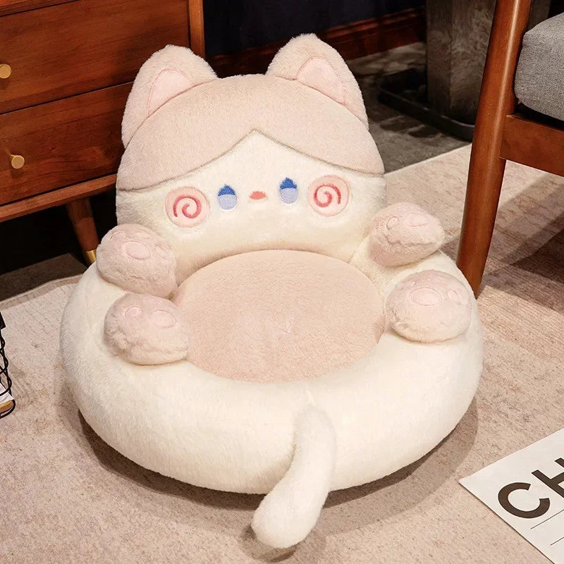 Cojín de asiento con forma de gato
