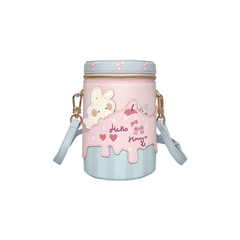 Lindo bolso de cubo con forma de conejito