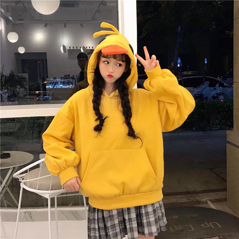 Sudadera con capucha casual de pato