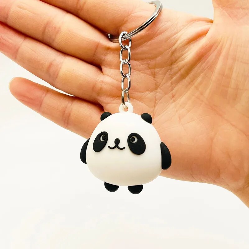 Llavero con colgante de panda