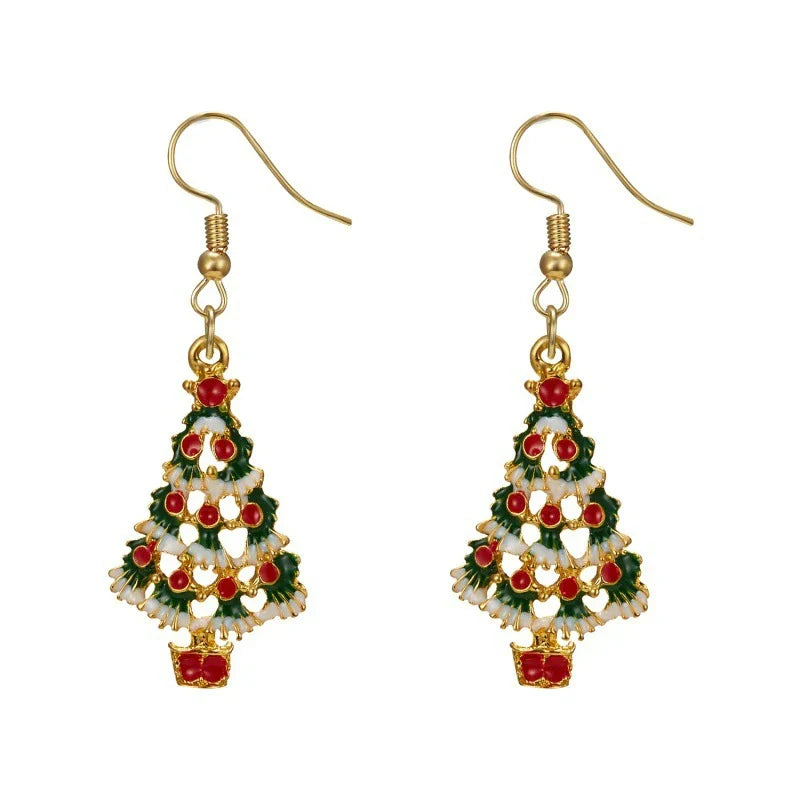 Pendientes colgantes navideños
