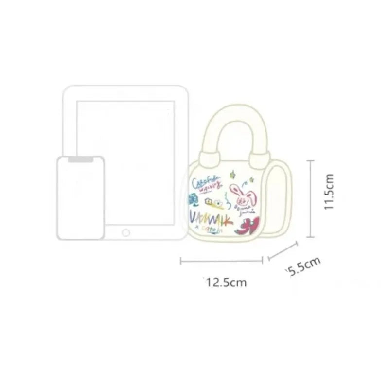 Bonita bolsa de mano con grafiti