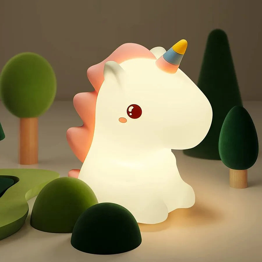 Linda luz nocturna LED de unicornio