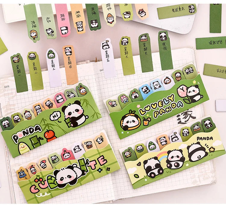 Marcapáginas de notas adhesivas Panda