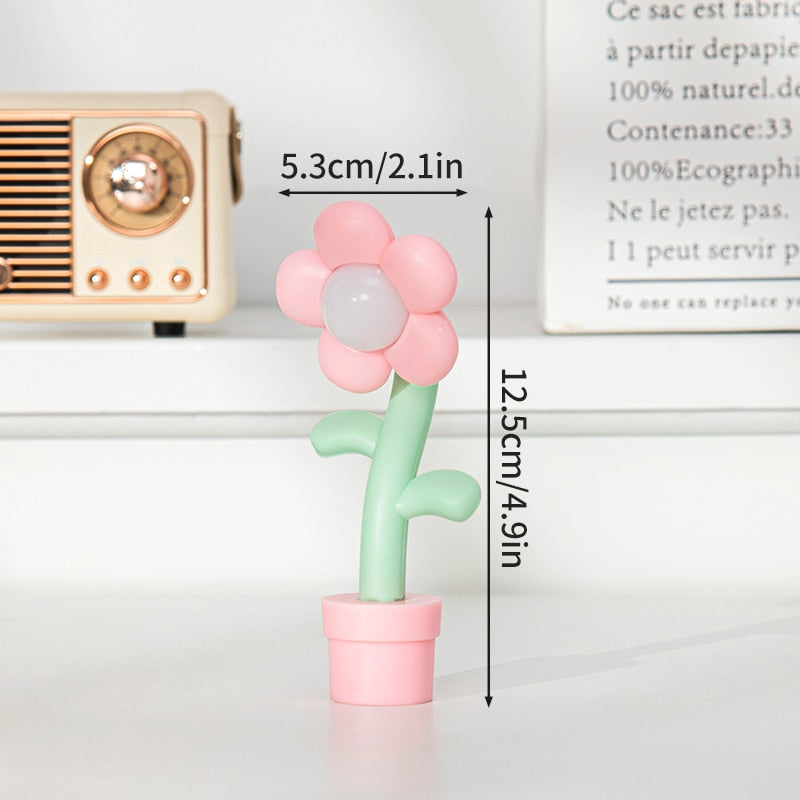 Luces nocturnas de flores burbujeantes