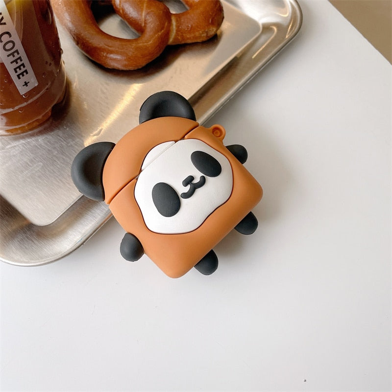 Estuche para AirPods con forma de pan de panda