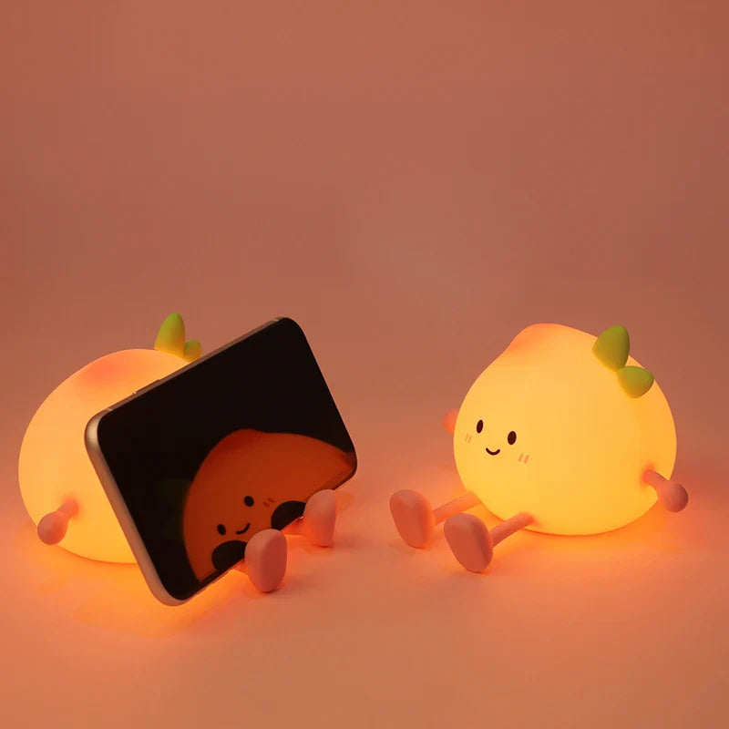 Luz de noche Kawaii Peach